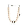 Necklace  “Lace Embrace” (white pearls)