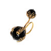 Ring “Lace Embrace” (black pearls)